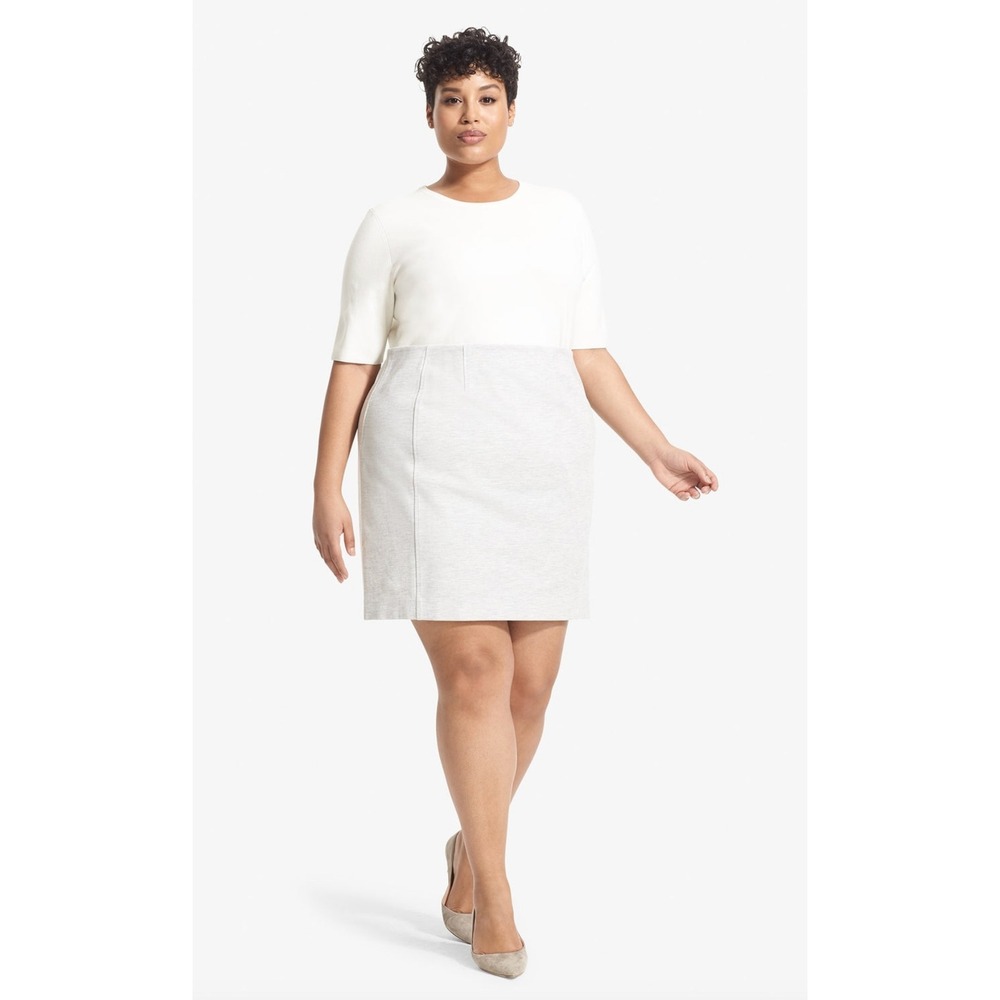 MM.LaFleur Crosby Skirt Twill Ponte Light Heather Gray Mini Size 3A CBWLHG3A